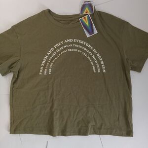 TakePride Cropped ,Adult Tee Shirt